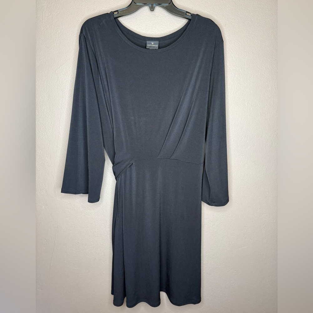 Worthington Little Black Dress with Tie Back Accent Size XXL NWT City Whimsigoth